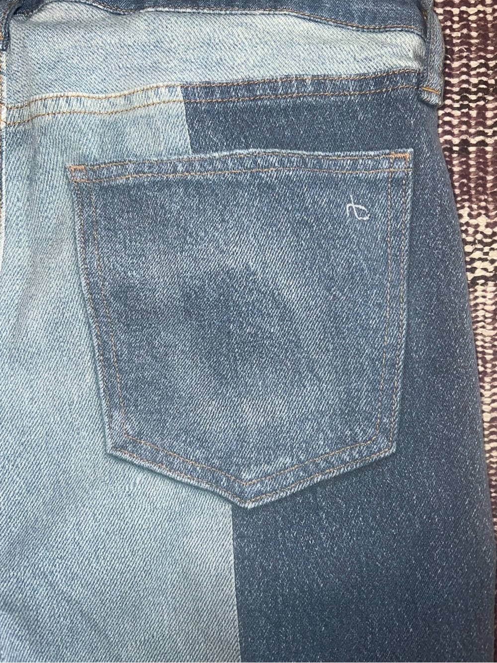 🩵rag & bone Miramar Nina Patchwork Lightweight Cropped High-Waisted Jeans - Picture 5 of 6